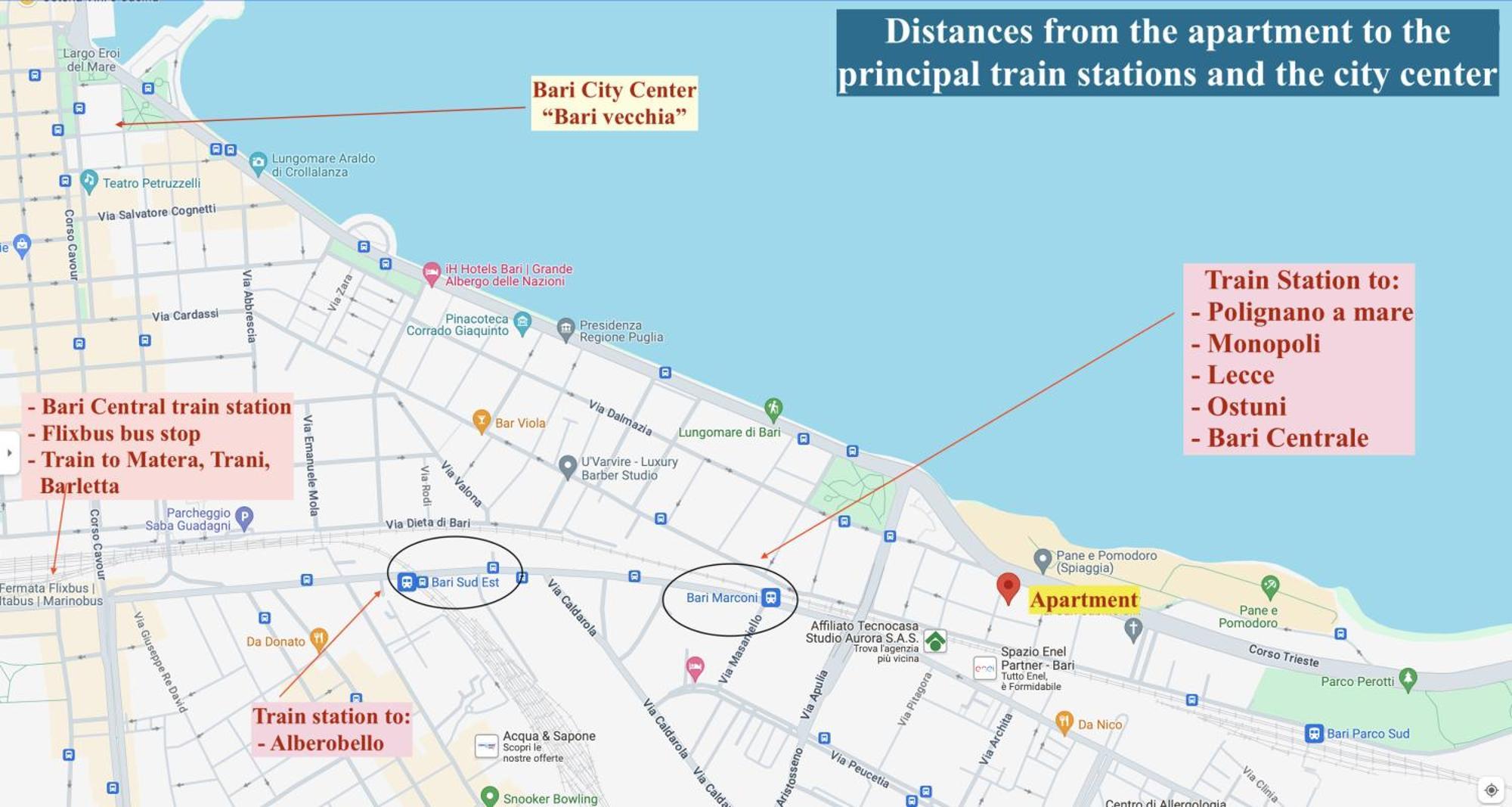 Front Beach Apartment - 3 Bedrooms บารี ภายนอก รูปภาพ